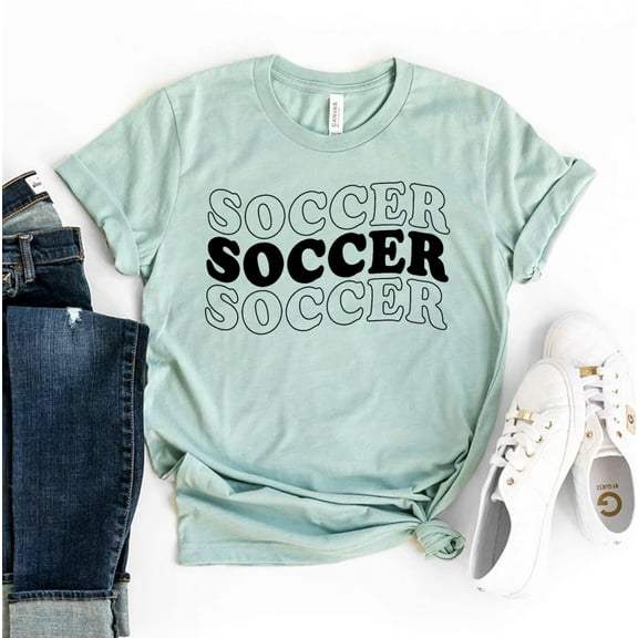Soccer T-shirt Game Day Shirt Player Gift Team Shirts Moms Tee Sports Top Fans Women's T-shirts Mom For Women Cute Birthday