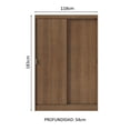 thumbnail image 2 of Ropero Madesa Luke 2 Puertas Correderas De Madera Marrón, 2 of 4