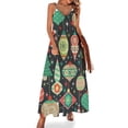 thumbnail image 1 of Vibraciones navideñas Vestido sin mangas Vestidos de mujer Ropa Vestidos de mujer Ropa de lujo para mujer, 1 of 7