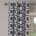 thumbnail image 2 of Ambesonne Abstract Grommet Curtain, Modern Pavement Mosaic, 50" x 108", Black Pale Grey White, 2 of 6