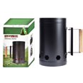 thumbnail image 1 of Chimney Starter Heat Resistant Stainless Steel Barbecue Chimney Starter for Outdoor Cooking Black, 1 of 4