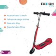 thumbnail image 4 of Patín Eléctrico Scooter Fuxion Toys E1013 Plegable rojo Unitalla, 4 of 12