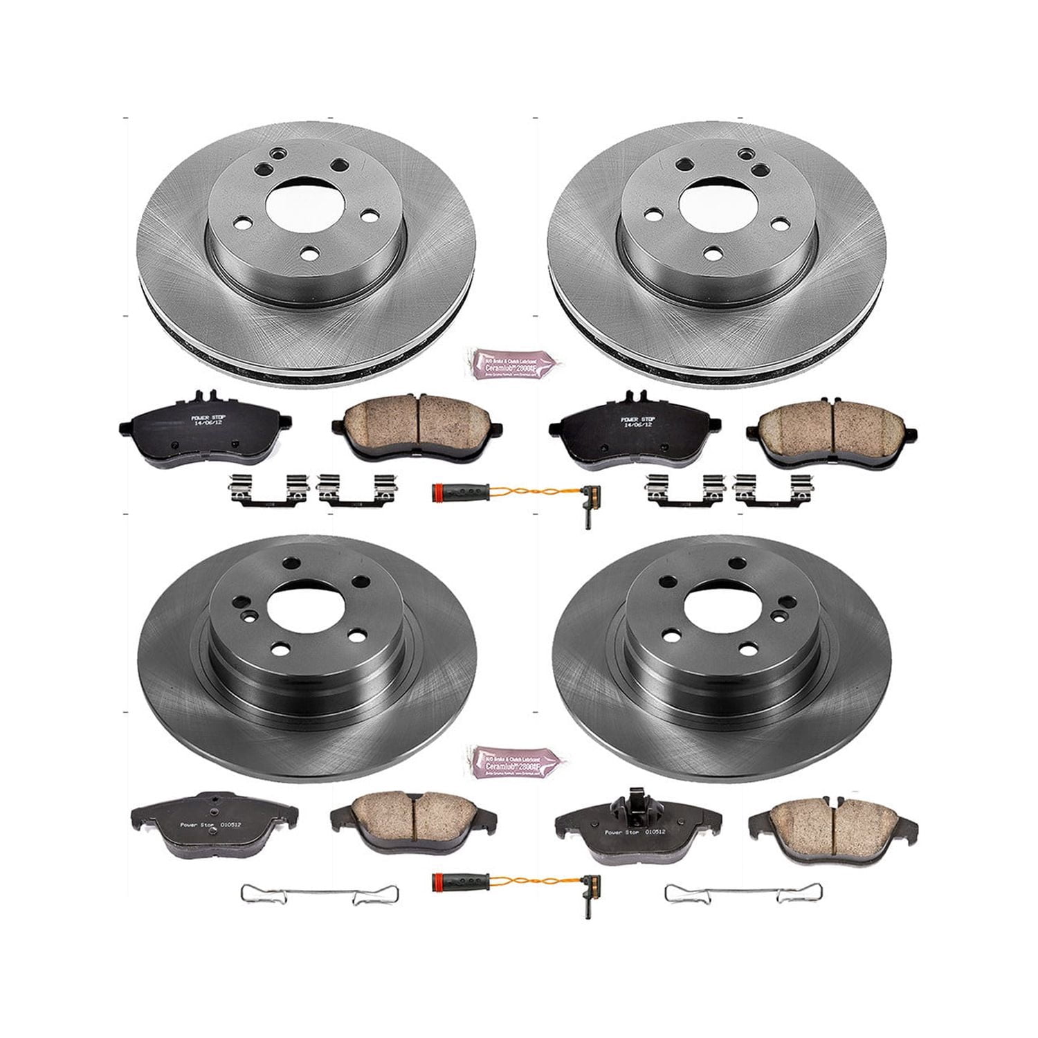 PowerStop Front and Rear Stock Replacement Brake Pad and Rotor Kit Fits: MERCEDES-BENZ Select Models KOE5791