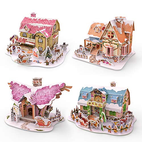 2020 Christmas Cotteage Jigsaw 3D Puzzle Fun Toy Christmas GIft For Kids 