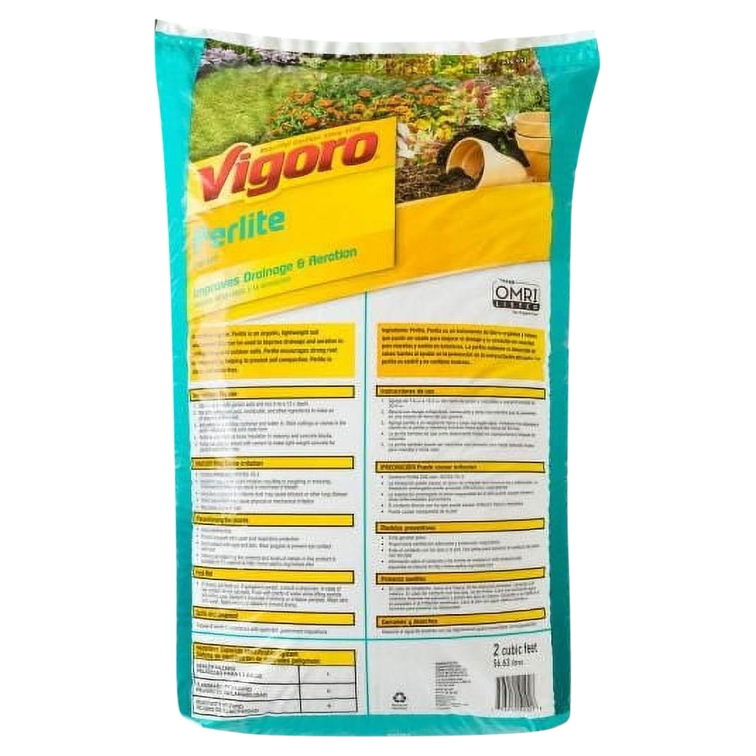 Vigoro Organic Perlite Soil Amendment 2 cu. ft, Improves Drainage and Aeration, Weed Free