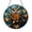 Acrylic 3.5 Inch, variant on Colorful Stained Glass Owl Suncatcher for Window, Owl Perched on Tree Branch Woodland Art Round Hanging Decor, Wildlife Nature Light Gift