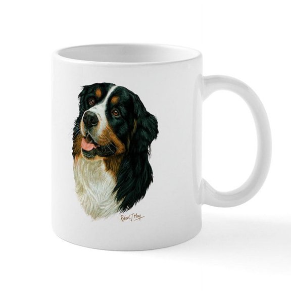 CafePress - Bernese Mountain Dog Mug - 11 oz Ceramic Mug - Novelty Coffee Tea Cup