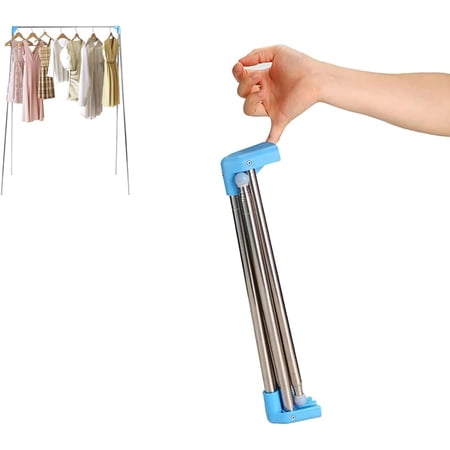 Portable Travel Garment Rack,Folding Clothes Rack for Dance,Travel,Camping, Drying,RV, Indoor,Outdoor. A Collapsible Mini Clothing Rack.