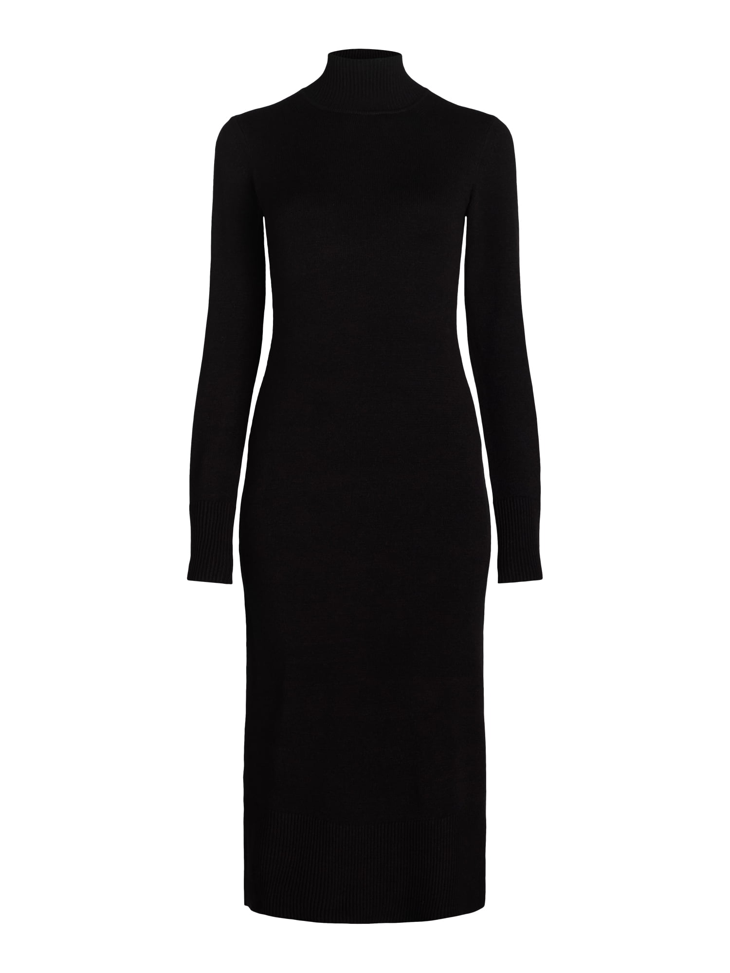 Free Assembly Women’s Cozy Yarn Turtleneck Midi Sweater Dress, Sizes XS-XXXL