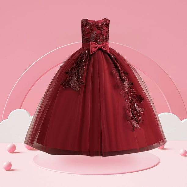 MEZZALL Child Dress Princess Dress Big Children Sequins And Ground