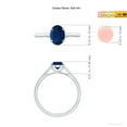 thumbnail image 5 of ANGARA Natural 1.55 Ct Prong-Set Oval Sapphire Cathedral Solitaire Ring in 14K White Gold for Women (Size-8x6mm) | September Birthstone, Anniversary, Jewelry Gift for Women | Natural Sapphire Ring, 5 of 9
