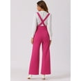 thumbnail image 3 of DARING DIVA Women's Casual Office Adjustable Straps Wide Leg Overalls XL Hot Pink, 3 of 6