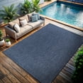 thumbnail image 2 of CAMILSON Solid Washable Waterproof Outdoor Indoor Area Rug Navy 9x12, 2 of 9