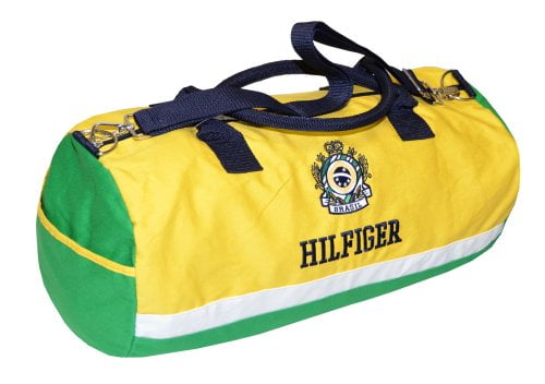 tommy hilfiger yellow duffle bag