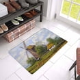 thumbnail image 3 of MKHERT Rural Landscape Village with Windmill Paintings Doormat Rug Home Decor Floor Mat Bath Mat 23.6x15.7 inch, 3 of 3