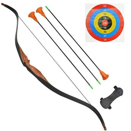 AME Youth Recurve Bow Arrow Set Wooden Archery Junior Target Children Kids Gift