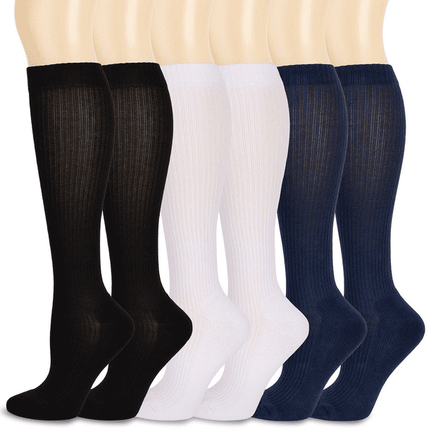 MD FootThera 6Pairs Cotton Compression Socks for Men Circulation 8 ...