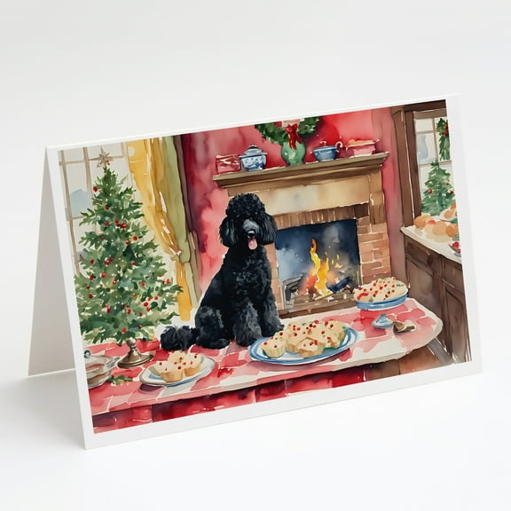 Poodle Christmas Cookies Greeting Cards Pack of 8 7 in x 5 in