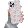 thumbnail image 1 of YCAN-for iPhone 14 Case, Cute Pink Floral Flower Pattern Aesthetic Phone Case, Raised Camera Protection Soft Slim TPU Shockproof Protective Phone Cover for Girls Women - Clear, 1 of 4