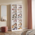 thumbnail image 2 of Tribesigns 13-Tier Shoe Storage Cabinet, Tall White Wooden Shoe Rack with 26 Cubbies, Freestanding Shoe Storage Organizer for Closet, Entryway, Living Room, 2 of 9