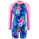 thumbnail image 2 of Odeerbi 4-12 Años Trajes de Baño de Manga Larga Con Lycra Para Niñas Traje de Baño de Una Pieza Para Entrenamiento En Verano Traje de Baño Hawaiano de Surf Con Estampado Floral, 2 of 9