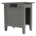 thumbnail image 4 of Leo & Lacey Traditional Wood Side Table with Charger in Gray, 4 of 5