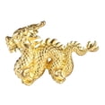 thumbnail image 2 of Baoblaze Brass Mini Chinese Dragon Sculpture Souvenir for Yoga Room Shelf Accessories B, 2 of 8