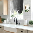 thumbnail image 5 of Black Grey Ombre Tie Up Curtains for Windows, Adjustable Balloon Window Shades, Coastal Beach Modern Abstract Art Kitchen Window Treatments Farmhouse Short Curtains with Rod Pocket 42"x45", 5 of 8