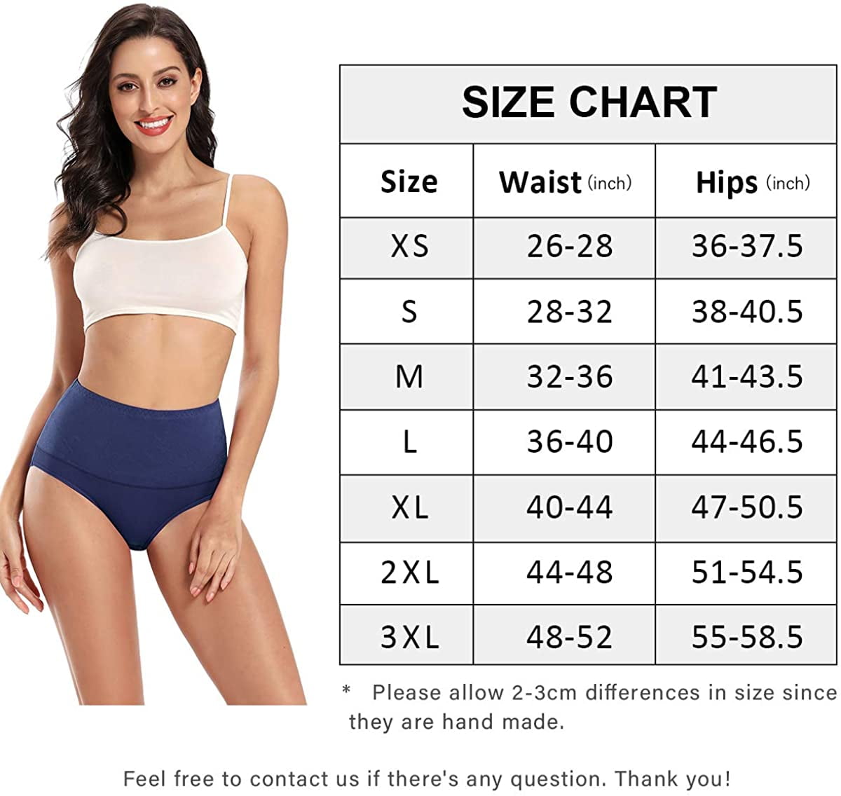 Women's Underwear Cotton High Waisted Full Briefs Ladies