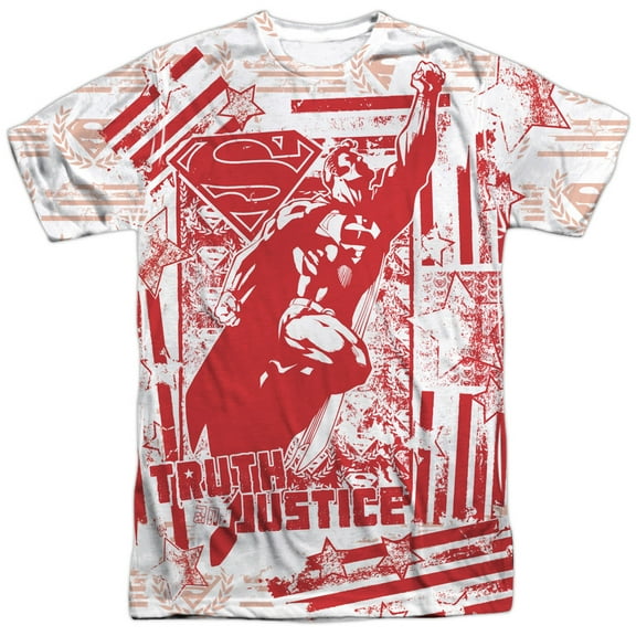 Superman - Truth And Justice All Over - Short Sleeve Shirt - Large