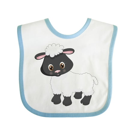 

Inktastic Cute White Lamb with Black Face Gift Baby Boy or Baby Girl Bib