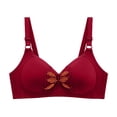 thumbnail image 2 of Gymayou Wire-Free Full Coverage Bra for Middle-Aged Elderly Women Adjustable Shoulder Straps Gentle Support Anti-Sagging Comfort Everyday Underwear Wine M, 2 of 8