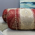 thumbnail image 3 of Natural Geo Red/Ivory Gao Takiya Bolster Pillow (Set of 2), 3 of 4