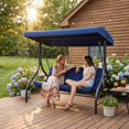 thumbnail image 5 of LAZY BUDDY 3-Seat Patio Swing, Outdoor Porch Swing with Adjustable Canopy & Cushions, Steel Frame, 750lbs, 5 of 8
