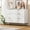 White, variant on M optimized 6 Drawer Fluted Dresser for Bedroom, 54" Wide Modern Chest with Deep Drawers, Double Dresser TV Stand, Wooden Organizer for Living Room, Hallway
