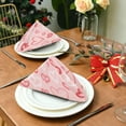 thumbnail image 3 of GZHJMY Valentine's Day Heart Cloth Napkins Set of 4, Reusable Washable Oversized Table Napkins for Family Wedding Dinner Party Home Decor, 20 Inch Decorative Washcloths, 3 of 7