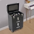 thumbnail image 5 of 3-Tier Nail Polish Storage Box Travel Makeup Luggage Rolling Organizer Cosmetics Train Case Salon Makeup Transport Cart Luggage Trolley Suitcase Salon Trolley Cart with Wheels, 5 of 11