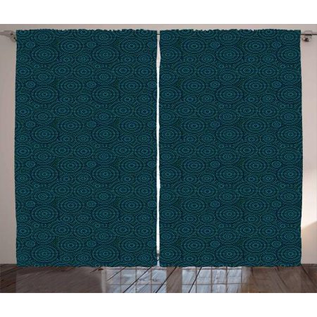 Abstract Curtains 2 Panels Set Funky Ethnic Pattern Of Dots