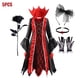 thumbnail image 1 of Disfraz de vampiro para niñas, traje de cuello alto, fantasma, novia, fantasía, carnaval, fiesta, manga acampanada, 2 a 11 años, 1 of 3