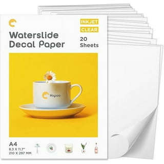 Waterslide Paper Inkjet Clear A4 50 Sheets Upgraded Personalized  Water-Slide Transfer Sheet Printable Water Slide Decals for Mug on OnBuy