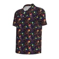 thumbnail image 4 of Wukai Rainbow Jellyfishes Men’s Polo Shirts,Quick-Dry Athletic Shirt,Classic Fit Shirts-Medium, 4 of 8