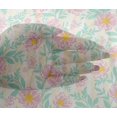 thumbnail image 4 of oneOone Viscose Chiffon Aquamarine Green Fabric Stripe|Leaves & Floral Artistic Dress Material Fabric Print Fabric By The Yard 42 Inch Wide, 4 of 4
