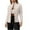Beige, variant on TKLPEHG Women Cardigan Casual Lightweight Cropped Coat Stand Collar Long Sleeve Metal Button Front Spring Jackets (Coffee,L)