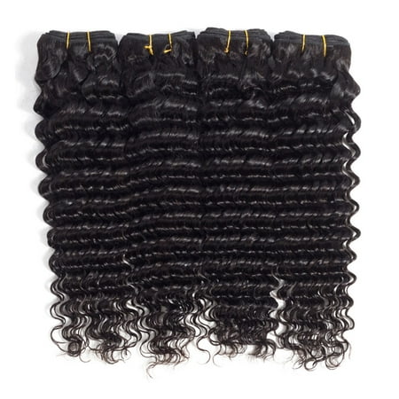 YYONG Hair Company Brazilian Deep Wave 4 Bundles Cheap Human Hair, (Best Human Hair Extensions Company)