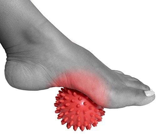 Massage Ball Spiky Foot Massager Back Muscle Roller All Body Deep Tissue Trigger Point Therapeutic Massaging Exercise Roller Yoga Balls Physical Therapy Equipment Includes Free Tutorial and Holder Bag