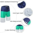 thumbnail image 5 of DODOING Mens Causal Beach Shorts Quick-Dry Swim Trunks with Elastic Waist Drawstring Camouflage Cargo Shorts with Pockets, 5 of 8
