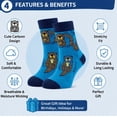 thumbnail image 2 of Novelty Animal Socks Cute Otter Print Crew Socks, 5Pairs - Soft Stretchy Fabric, Breathable Knit, Size 10-13, 2 of 5