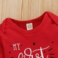 thumbnail image 6 of Izhansean Newborn Baby Boy Girl My First Christmas Outfits Romper Bodysuit+ Pants+ Hat 3Pcs Pajamas Set Red 3-6 Months, 6 of 8