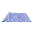 thumbnail image 2 of Ahgly Company Machine Washable Indoor Square Abstract Blue Modern Area Rugs, 3' Square, 2 of 4