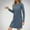 Navy Dresses for Women, variant on SMihono Fashion Spring Long Sleeve Shirt Dress for Women Casual Loose Fit Plain Pullover Dress Loungewear Crewneck Side Slit Mini Dress Beige 10